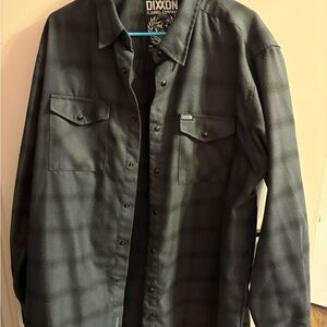 DIXXON Dark Plaid Flannel Shirt